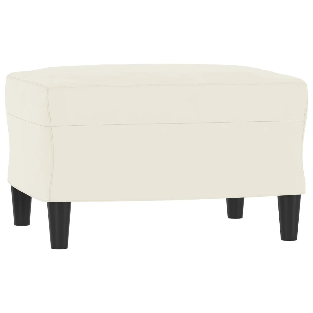 Set di Divani 3 pz con Cuscini Crema in Velluto 3202228