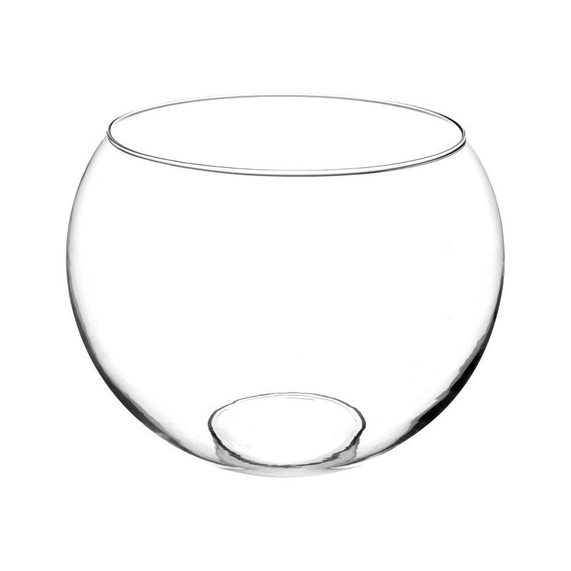 Vaso sferico 30x23,5 cm vetro trasparente