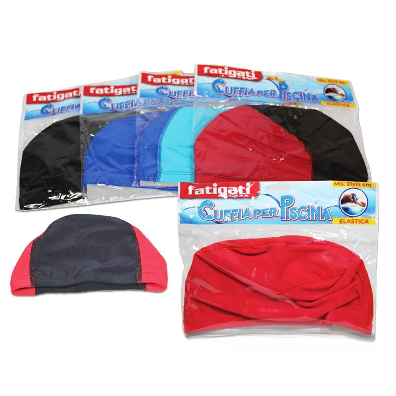CUFFIA PISCINA ELASTICA 21*15 CM COLORI ASSORTITI