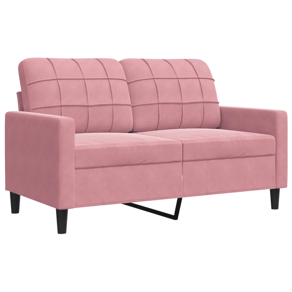 Set di Divani 4 pz con Cuscini e Rinforzi rosa in Velluto 3278384