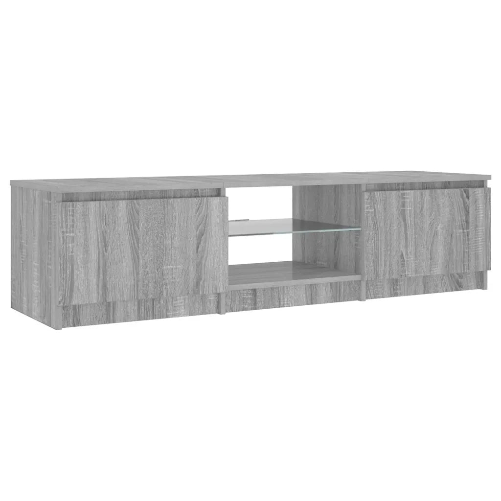 Mobile Porta TV con Luci LED-Mobile per TV-Credenza TV Grigio Sonoma 140x40x36 cm