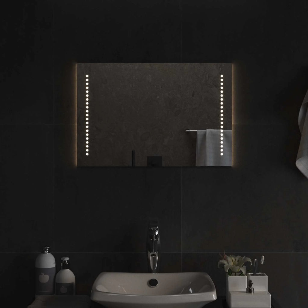 Specchio da bagno LED Trasparente 60 x 40 cm vetro temperato 42045775