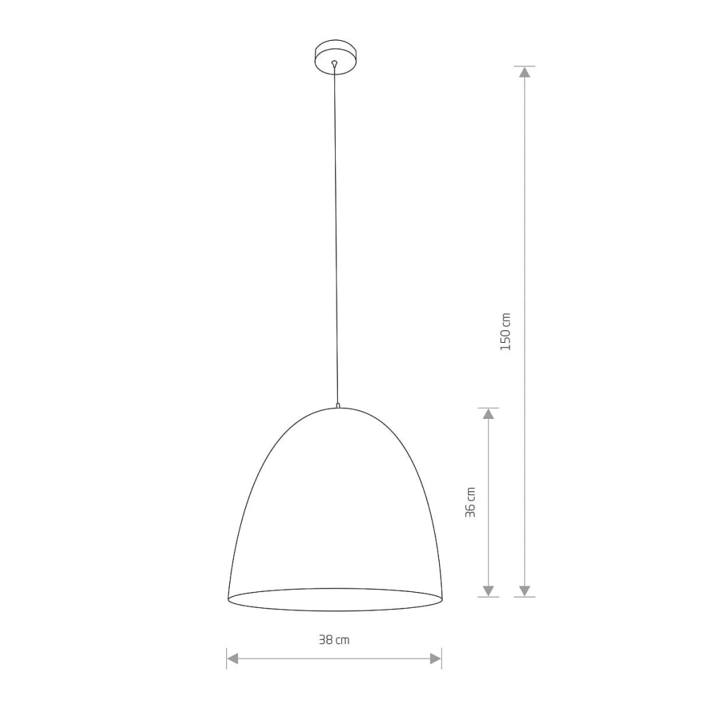 Lampada a sospensione EGG Nowodvorski nero/oro Ø38 E27