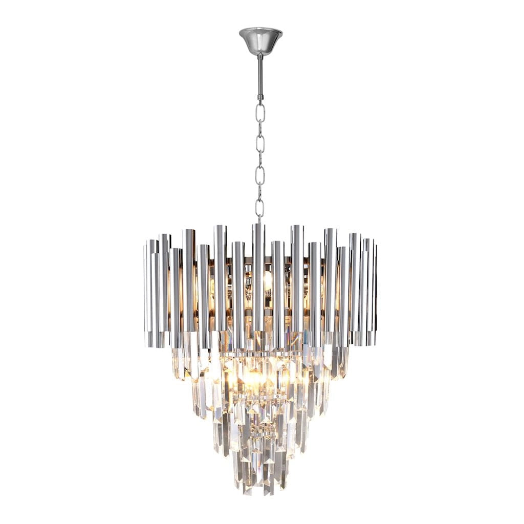 Lampadario cristallo/metallico Madison Milagro 9xE14