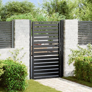 Cancello da Giardino con Serratura Nero 100x150 cm in Alluminio 42004148
