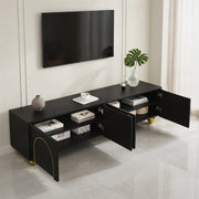 Cassettiera TV nera in truciolato; lunghezza 170 cm