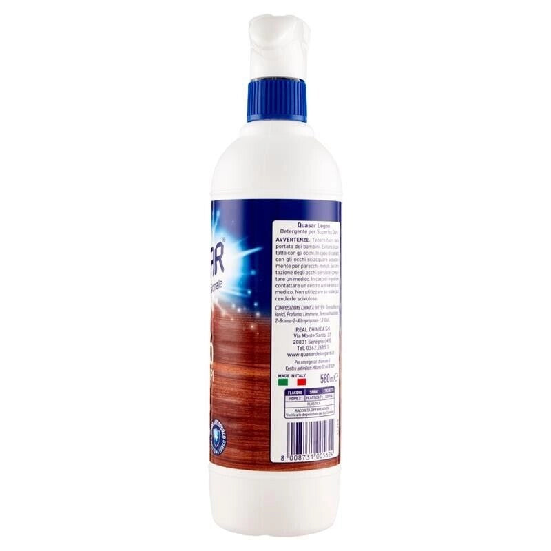 QUASAR SPRAY LEGNO CON CERA D'API 580 ML NUTRIENTE PROTETTIVO E LUCIDANTE
