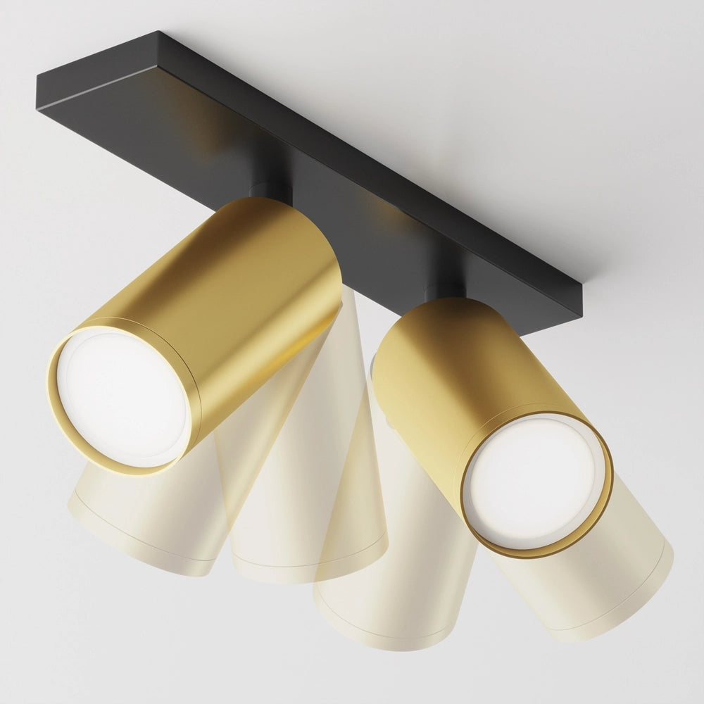 Maytoni Focus S plafoniera 2xGU10 nero/oro alluminio