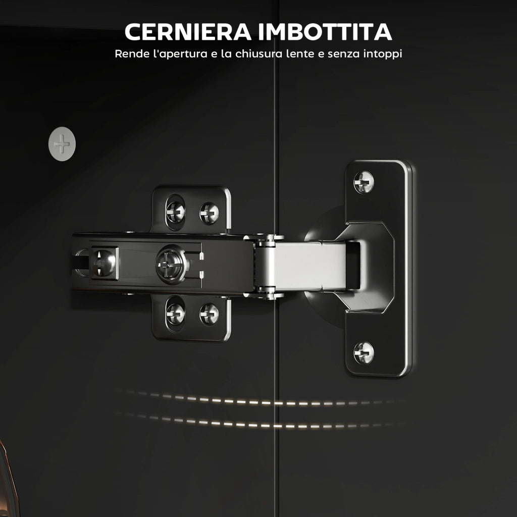 Armadietto Specchiera Bagno in Legno con Mensole Regolabili e Ripiano Aperto ¨C Zephmum ¨C Nero 54x15.2x55.3 cm