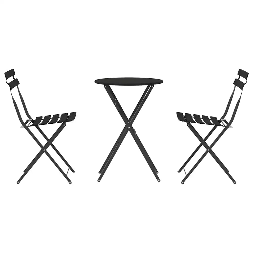 Set Bistro Pieghevole 3 pcs Antracite Acciaio 42002972