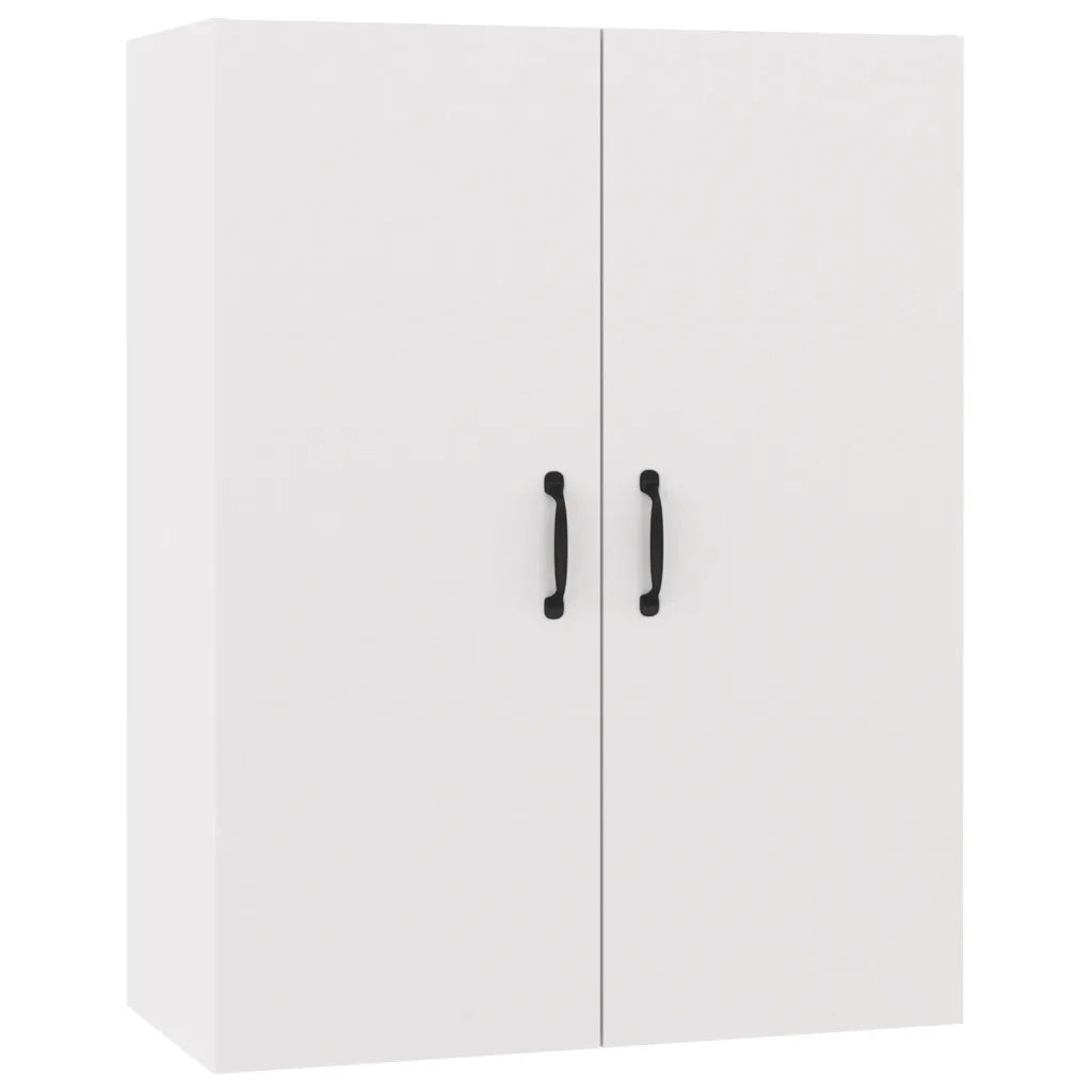 Mobiletto a parete bianco 69,5 x 34 x 90 cm con ampio vano contenitore design moderno in legno bianco 02_0048017
