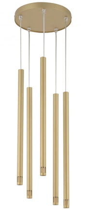 Lampada a sospensione dorata Sopel Laser Sigma 5xG9