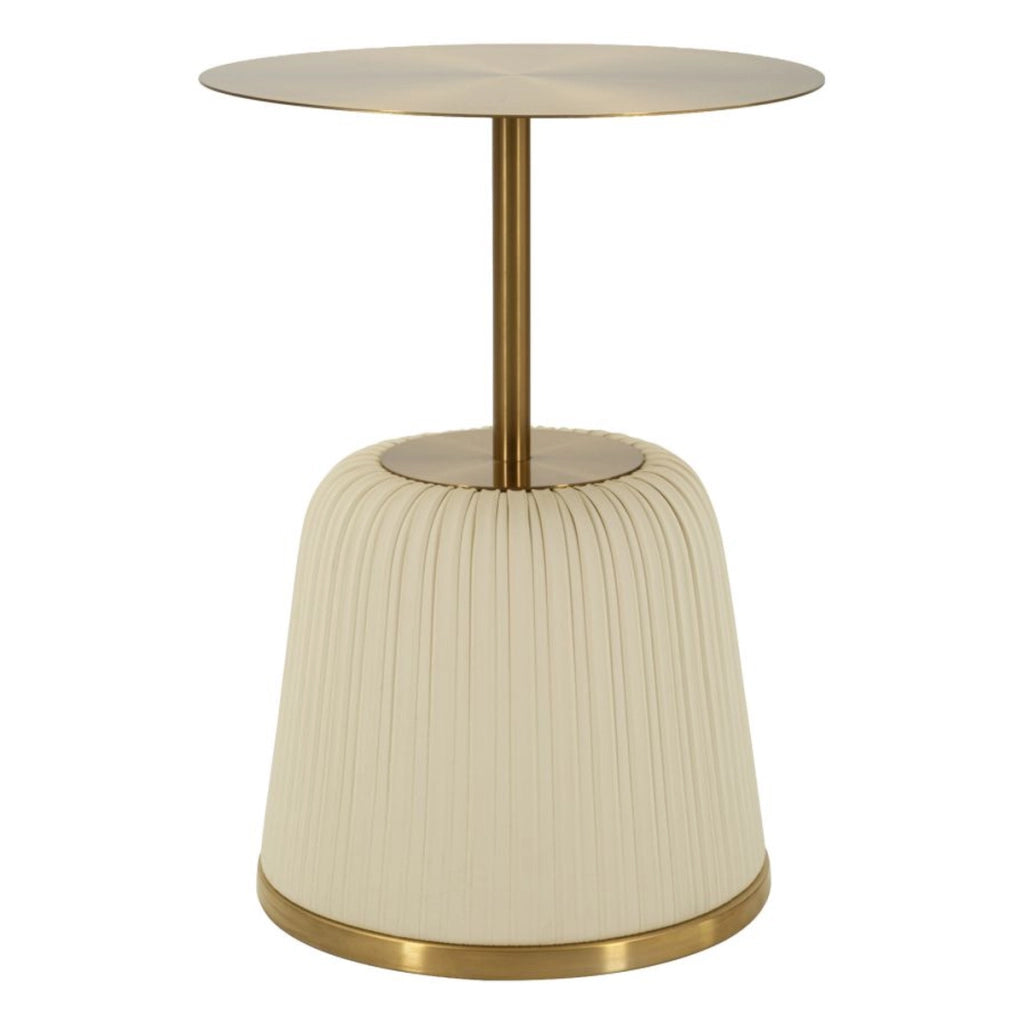 Tavolino VKH1097, Bianco, Metallo, 40x40x55 cm