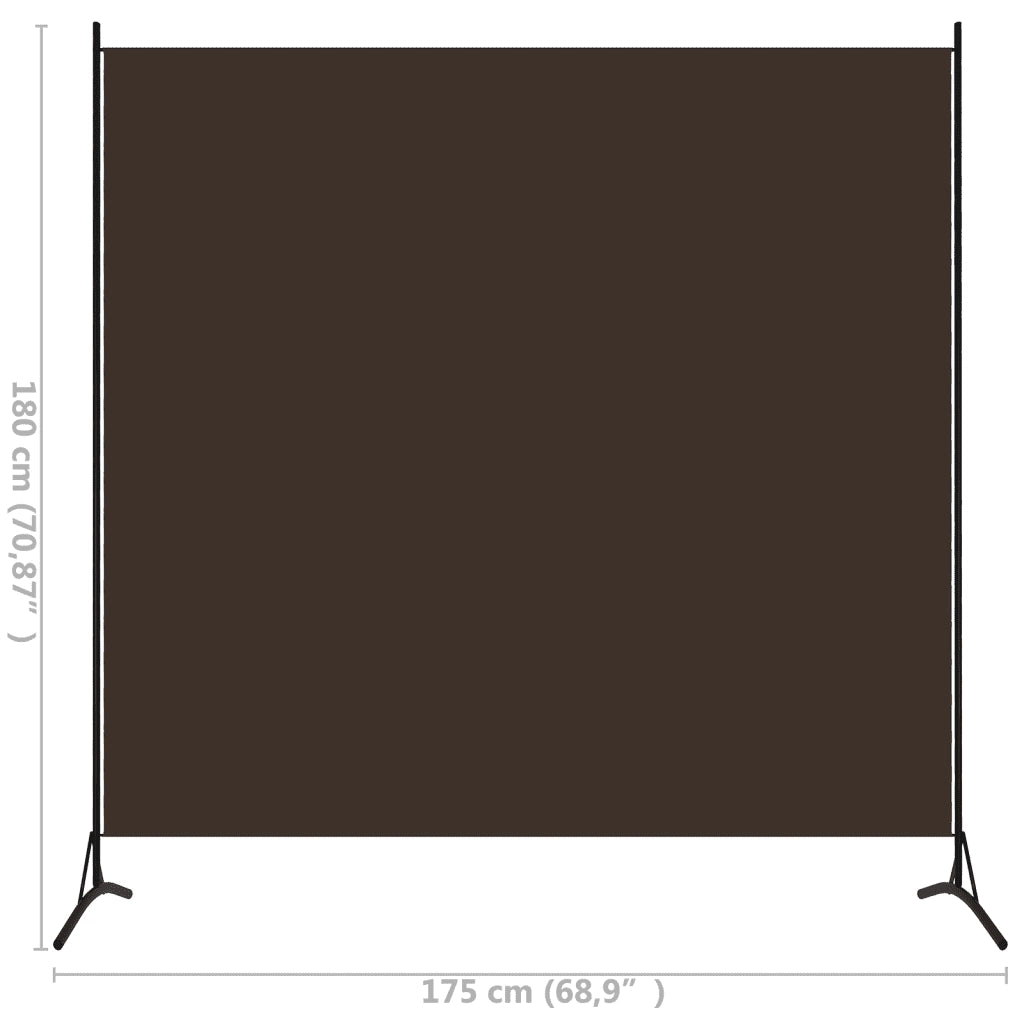 Divisorio Ambienti | Divider per stanze | Paravento Marrone 175x180 cm in Tessuto