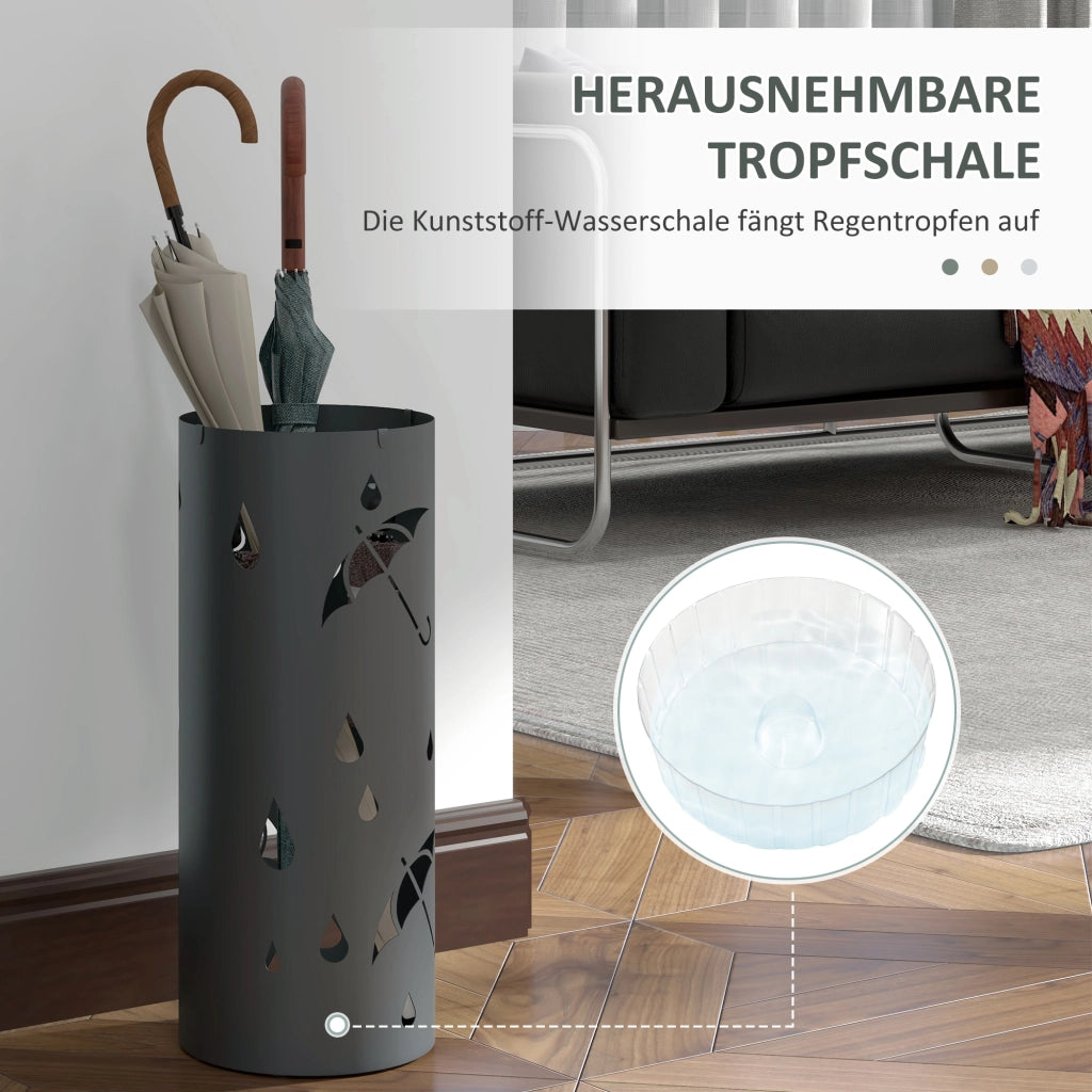 Portaombrelli in metallo ¨C Minimal ¨C grigio 17x41 cm
