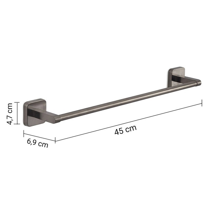 Portasalviette bagno 45 cm Tonga gun metal