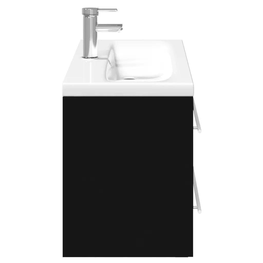 Mobile da Bagno con Lavabo | Armadio Lavabo Integrato Nero