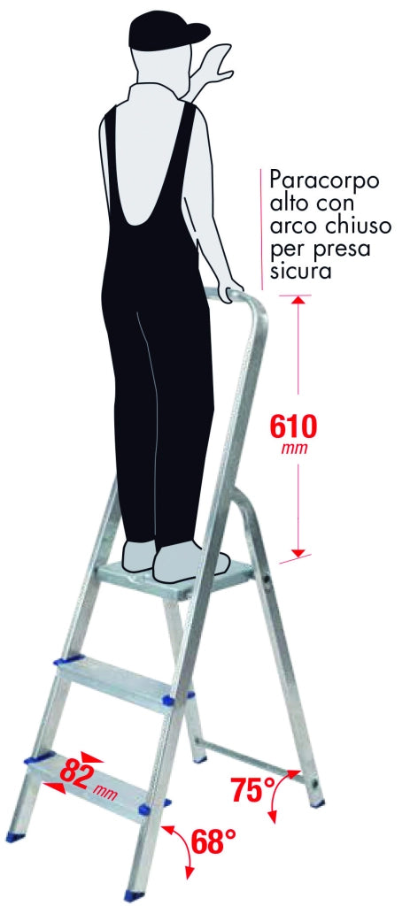 Facal SCALA IN ALLUMINIO ALFA 4 gradini