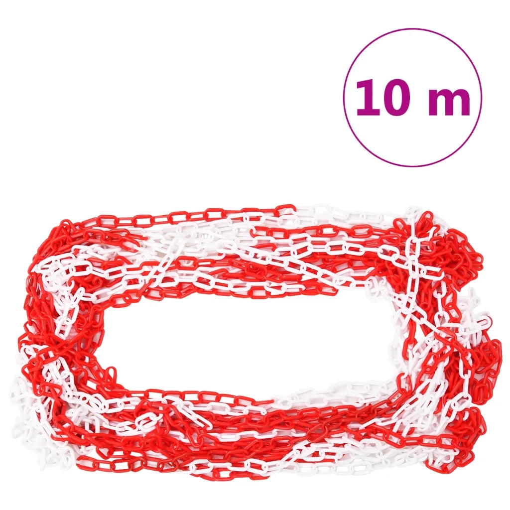 Set Segnaletica Coni Stradali e Catena da 10 m Rosso Bianco cod mxl 62796