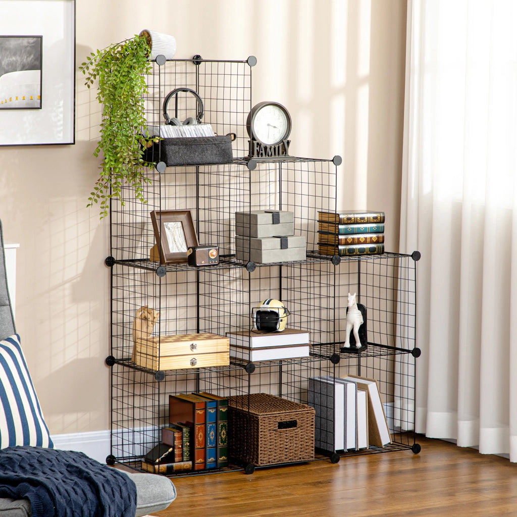 Libreria a cubi in metallo e PP ¨C Minimal ¨C 35x35x35 cm nera