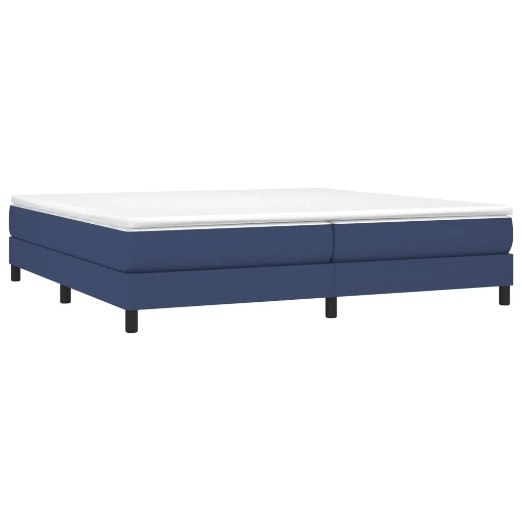 Struttura Letto a Rete a Molle Blu 200x200 cm in Tessuto 3120546