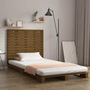 Testiera da Parete-Testiera a Muro-Testata Decorativa ambra 126x3x91,5cm in Legno Massello di Pino