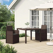 Sedie da pranzo da giardino 2 pcs Marrone e Antracite PP 899990