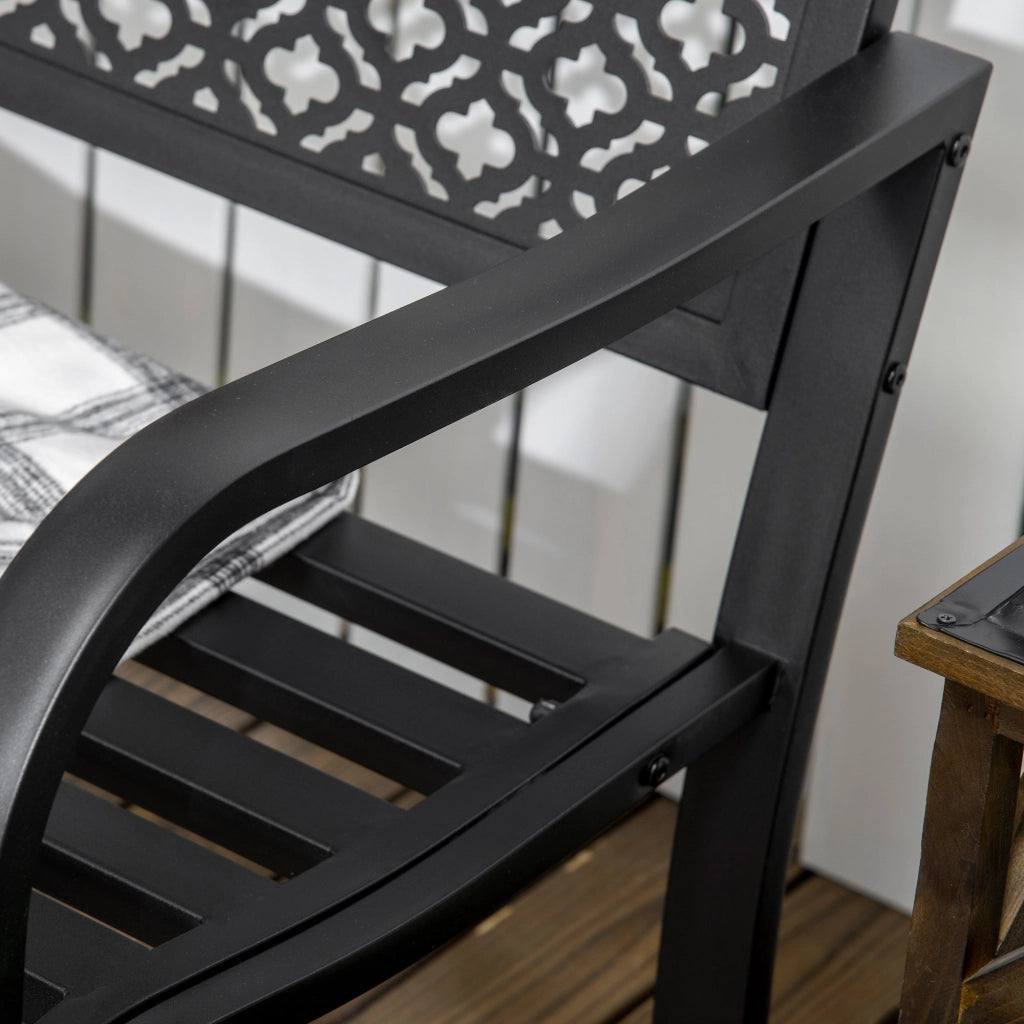 Panchina da Giardino ¨C Minimal ¨C 127x63x83 cm Nero