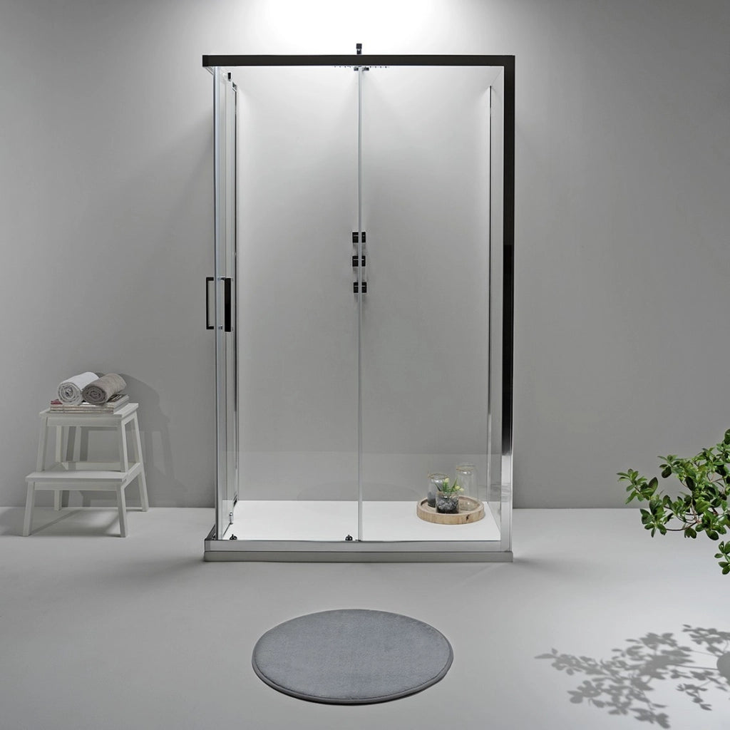 Box Doccia Elite Tre Lati 70x80x70 Cm Scorrevole Trasparente