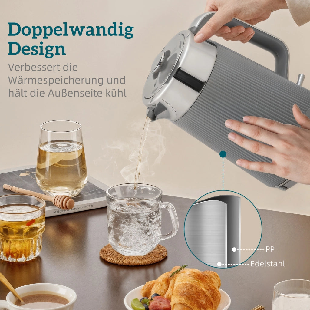 Bollitore e Tostapane ¨C Zephmum ¨C Grigio 2200W