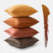 Set di 4 coprisacco 40x40 cm in velluto Khaki Serie Coprisacco decorativo per divano Coprisacco per divano con bordo a rullo Coprisacco decorativo per divano e sala da pranzo