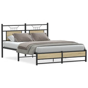 Giroletto senza Materasso-Struttura Letto Rovere Sonoma 140x200cm in Truciolato 870047