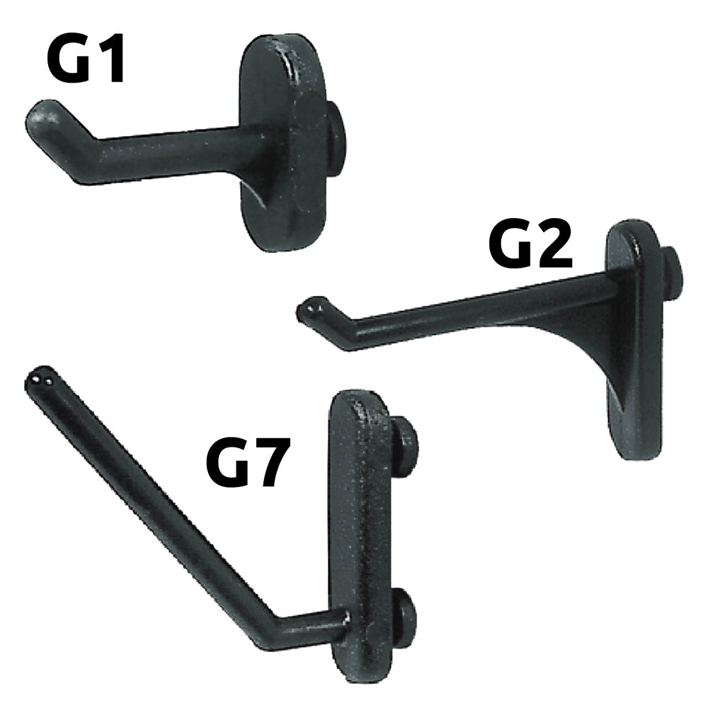 GANCIO IN NYLON PER PANNELLI PORTAUTENSILI G2- 100 pezzi  - SIPA