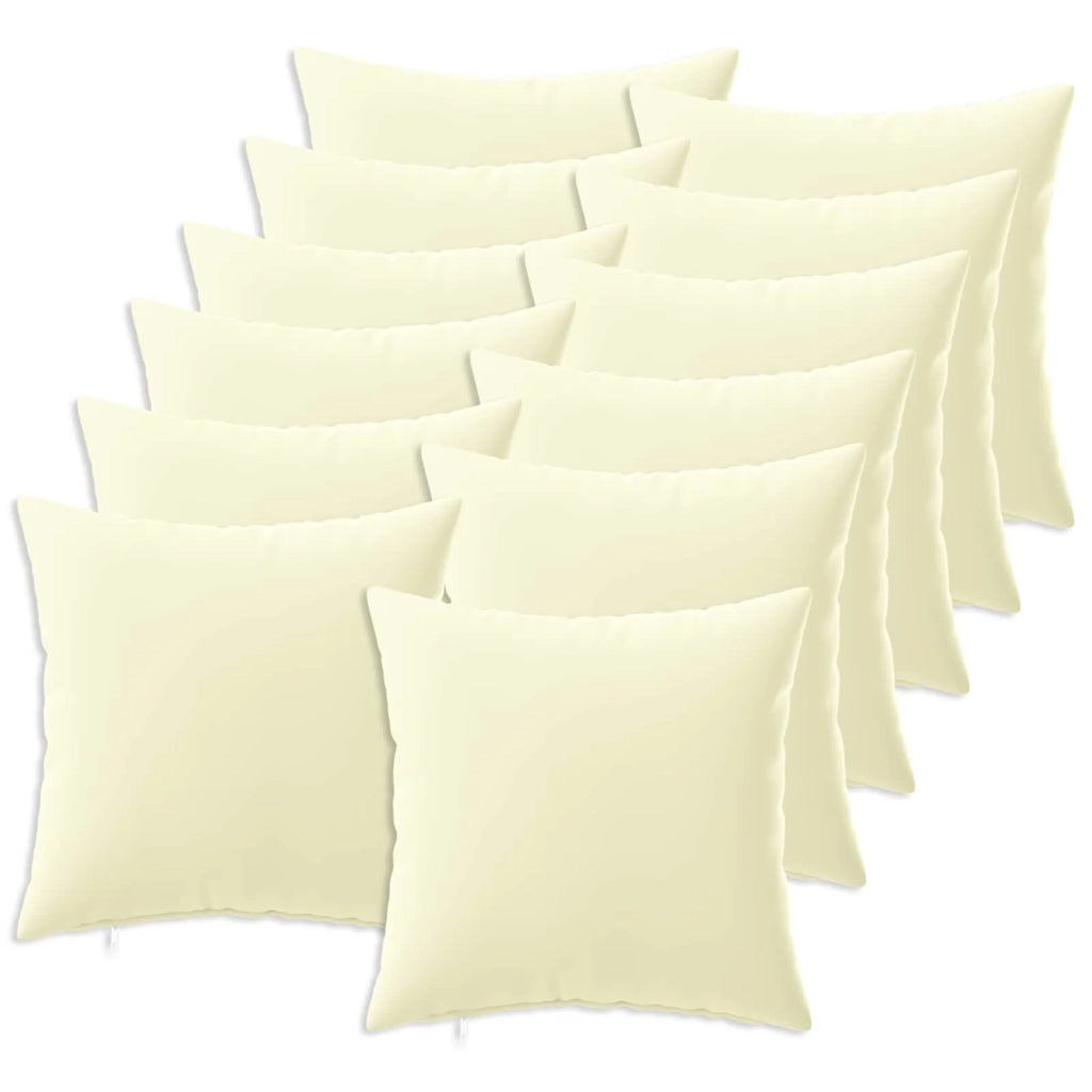 Federa 12 pcs HEERLEN Crema 40 x 40 cm Poliestere 908565