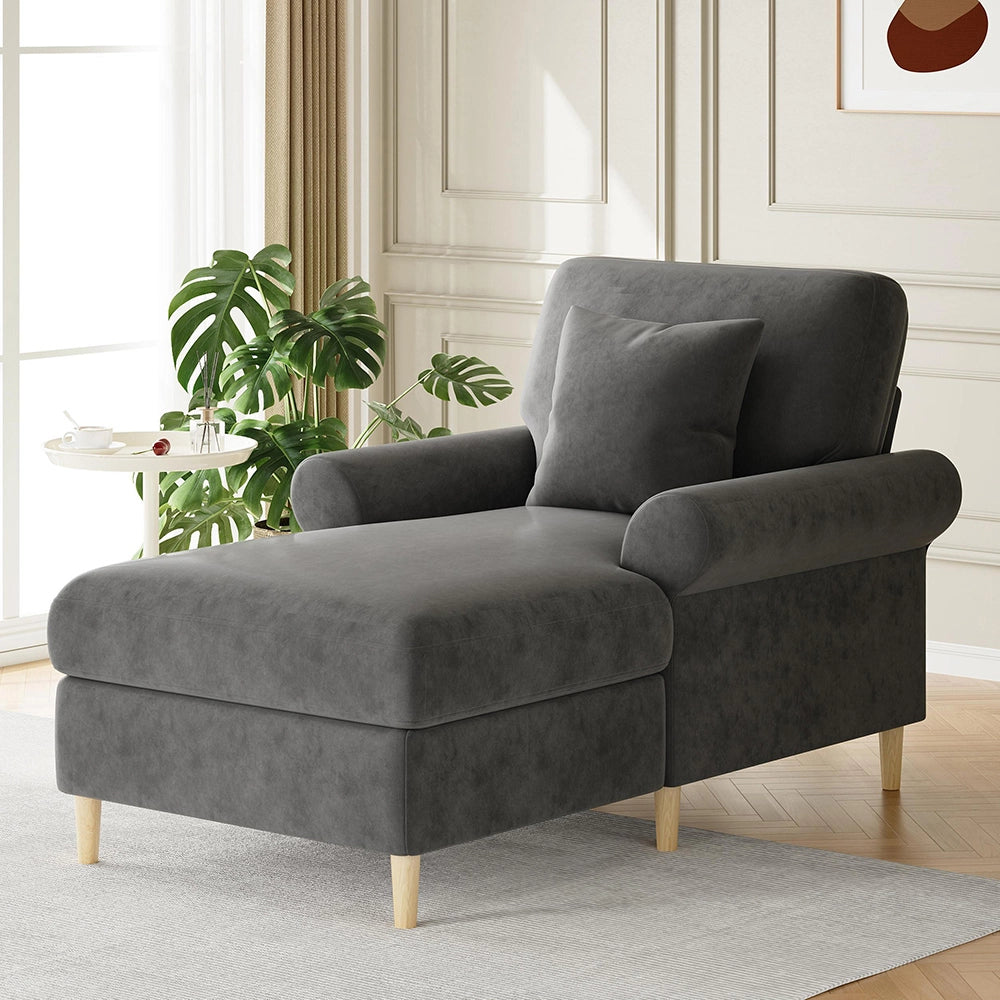 Poltrona relax - Xylo - XXL pieghevole velluto grigio