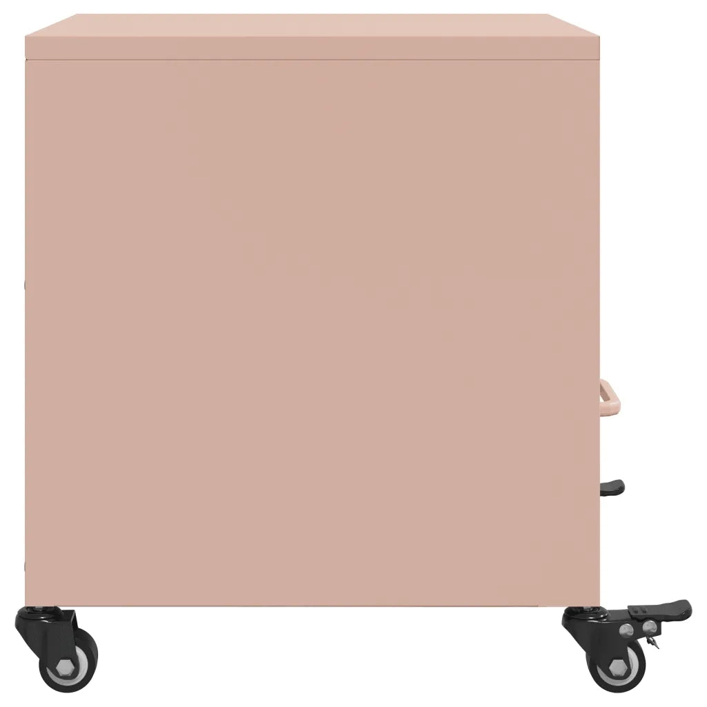 Comodini 2 pz Rosa 36x39x43,5 cm in Acciaio 846707