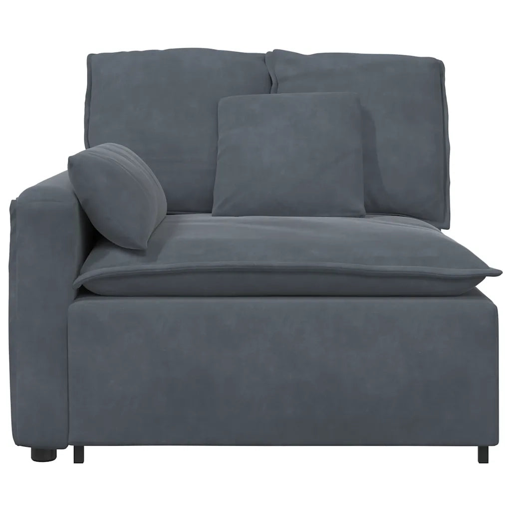Modulo Terminale Bracciolo Divano Modulare con Cuscini-Sofa Modulare-Divanetto 100 cm 346838