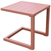 Tavolino BARBADOS in alluminio terracotta