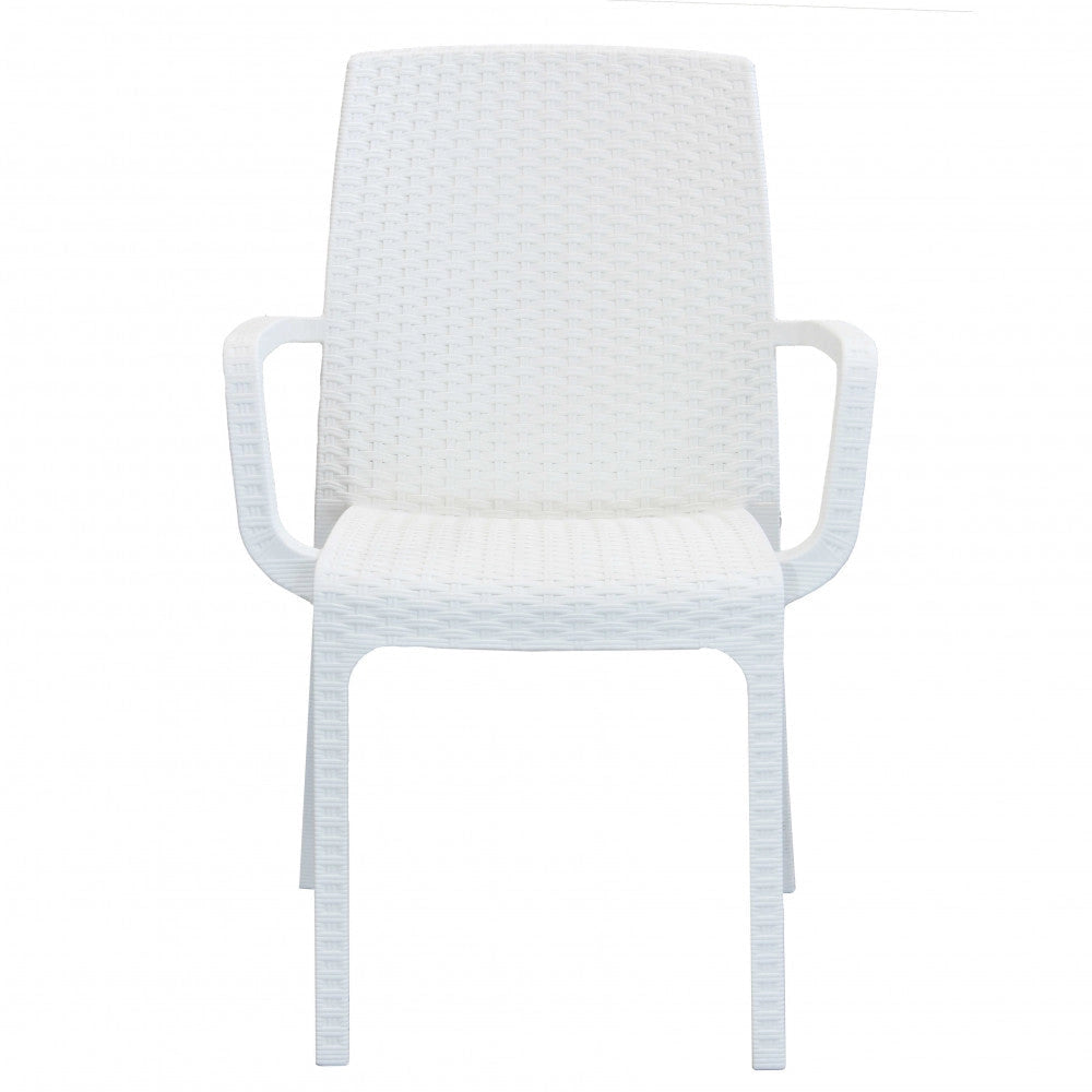 Sedia indiana 57x59x86 h cm in Wicker Bianco