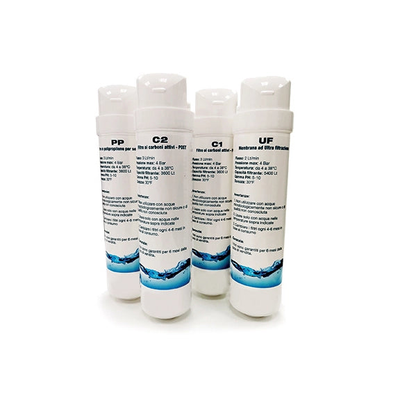 KIT COMPLETO 4 CARTUCCE PER SIMPLY ACQUA- senza- pezzi 1