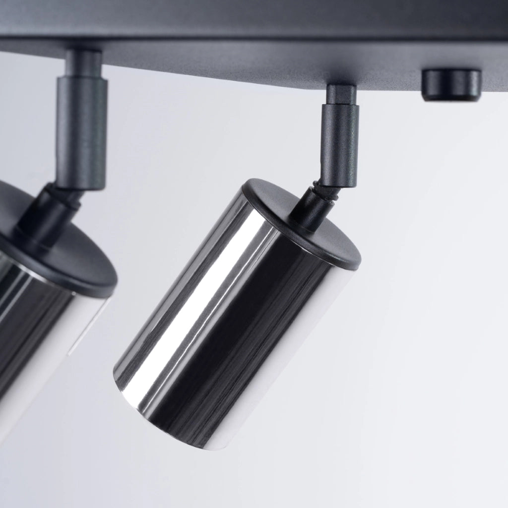 Lampada da soffitto WINX 4 nero/cromo