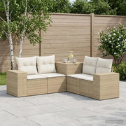 Set di divani 5 pz Beige e Bianco Crema 3447922