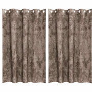 Tende in Velluto 2 pz Cappuccino 175 x 140 cm Velluto