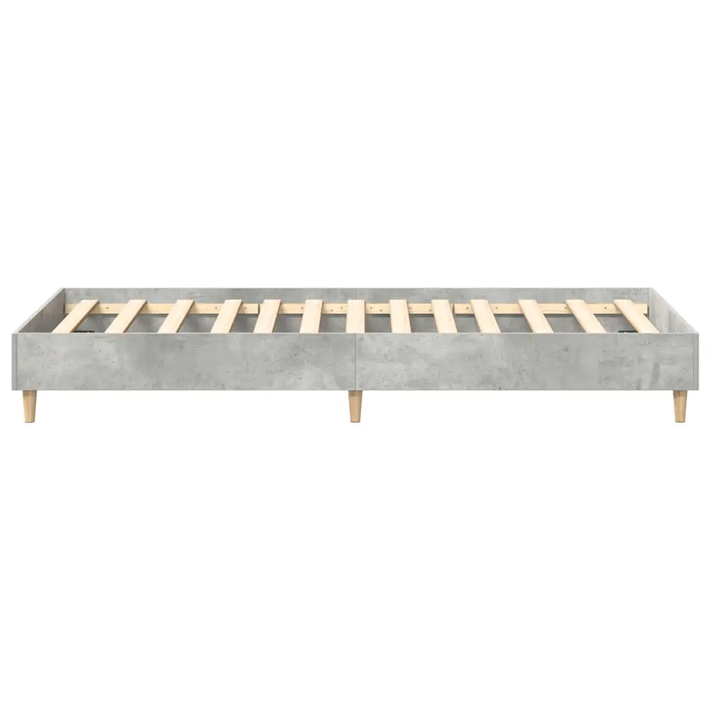 Letto singolo | Letto per adulti | Giroletto senza Materasso Grigio Cemento 100x200 cm Truciolato