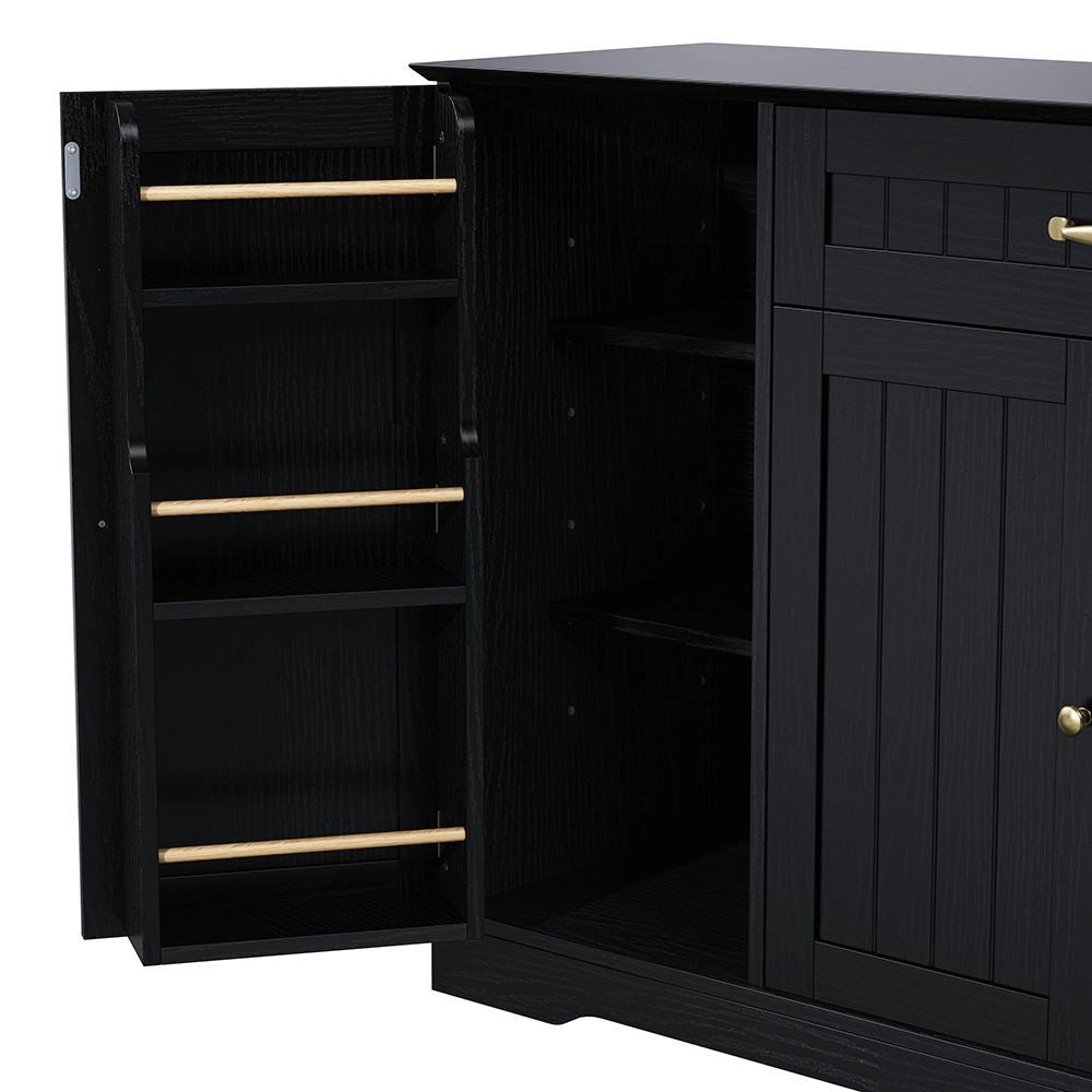 Buffet moderno elegante 3 porte 1 cassetto - Xylo - Nero