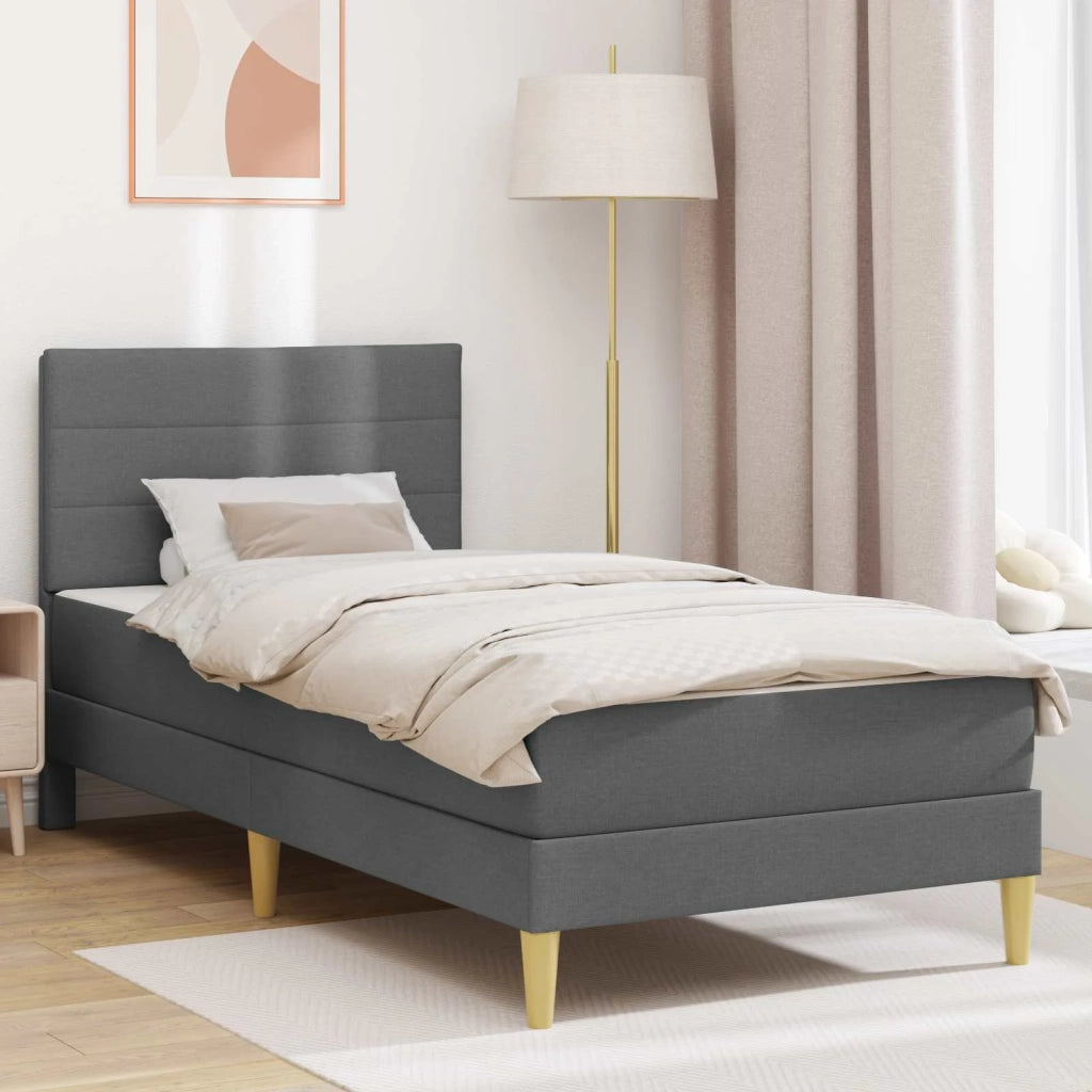 Struttura del letto Grigio scuro 90 x 190 cm Poliestere 3414930