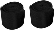 2 Pacchi di Avvolgimenti a Cotone per Boxe e Kickboxing Assorbenti di Sudore (Nero)