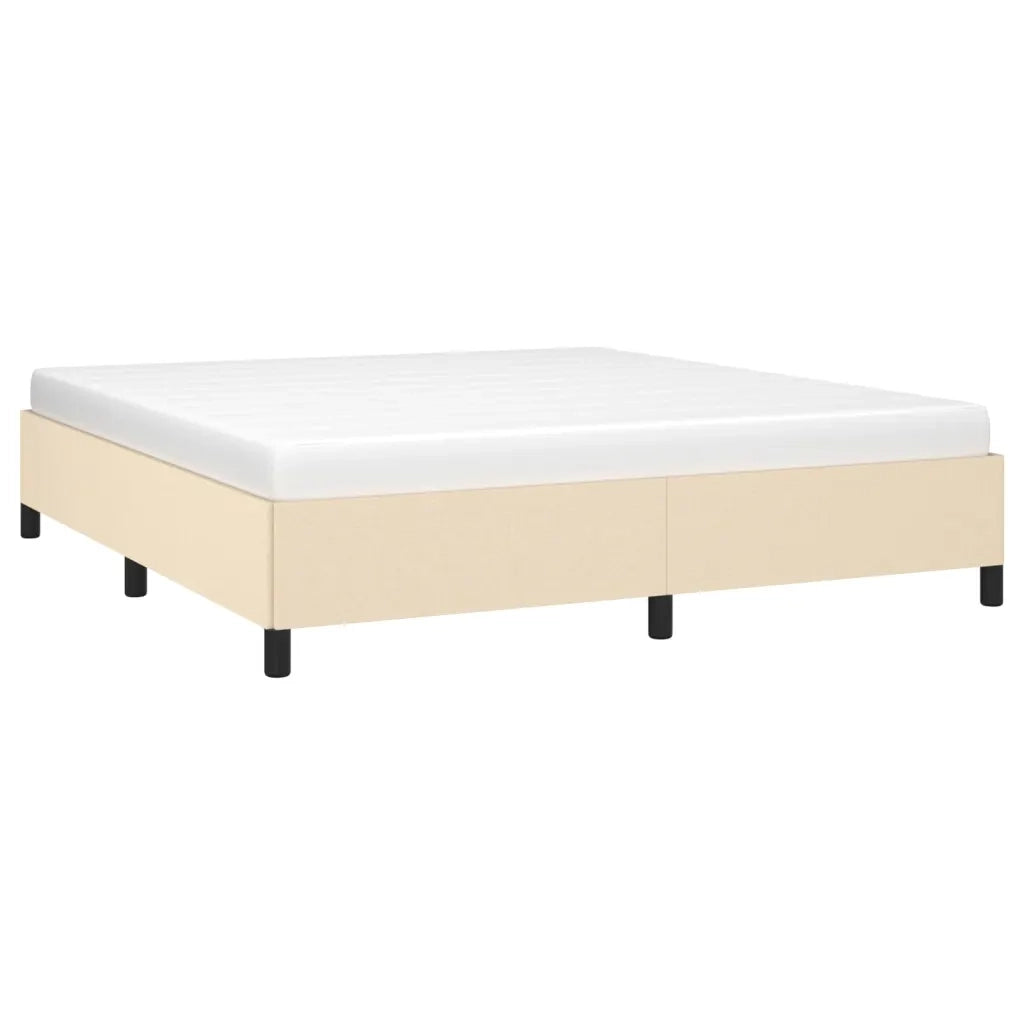 Letto matrimoniale | Letto per adulti | Giroletto senza Materasso Crema 180x200 cm in Tessuto