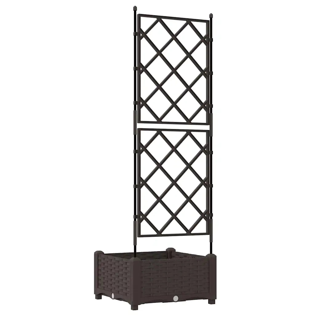 Vaso da giardino Marrone 40 x 40 x 125,5 cm Plastica 42002812