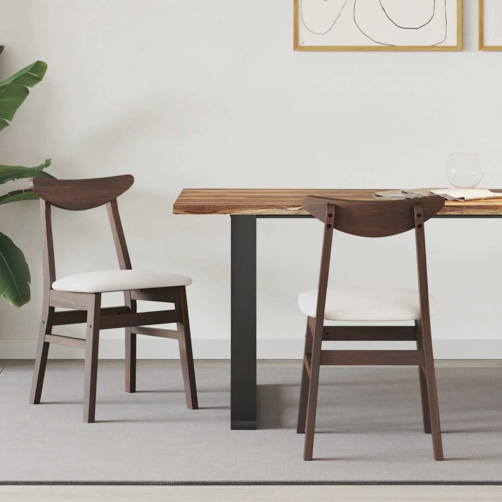 Sedie da pranzo 2 pcs Marrone Chiaro 42 x 47.5 x 81 cm